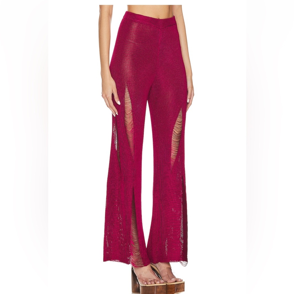 Cult Gia burgundy knit pant size small